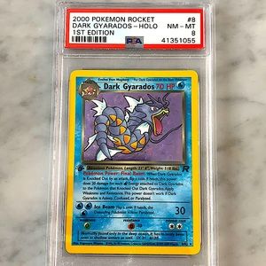 2000 Rocket Dark Gyrados Holo 1st Edition PSA8 #8